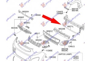 Τραβερσα Προφυλακτηρα Εμπρος Κατω (Γ) Kia Picanto 15-17 - 432103845
