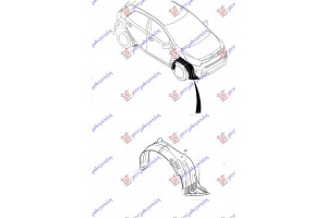 Θολος Εμπρος Πλαστικος Δεξια Kia Picanto 17- - 432200831