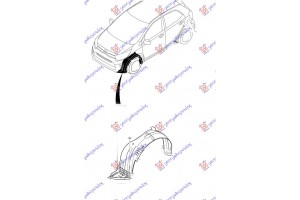 Θολος Εμπρος Πλαστικος Αριστερα Kia Picanto 17- - 432200832