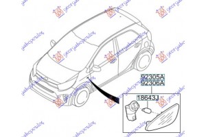 Φλας Φτερου (Γ) Δεξια Kia Picanto 17- - 432205491