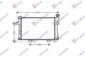 Ψυγειο Νερου 1.7ι (62.5x32x3.2)ΣΩΛ.ΜΗΧ. Lada Niva 87-09 - 445006300