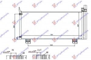 Ψυγειο A/C (RX 450)3.5i-24V HYBRID(70x31) Lexus Rx 350/450 12-15 - 485206400