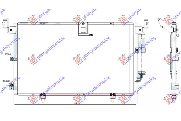 Ψυγειο A/C 3.0 (RX300) Βενζινη (680x400x16) Lexus Rx 300 97-03 - 485106400