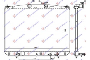 Ψυγειο Νερου 3.5 350/450H ΒΕΝΖΙΝΗ/HYBRID (500x760x27) Lexus Rx 20-23 - 485406300