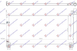 Ψυγειο A/C 3.5 (450H) ΒΕΝΖΙΝΗ/HYBRID (695x315) (KOYO) Lexus Rx 20-23 - 485406410