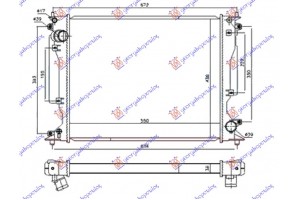Ψυγειο Νερου Για Ολα Πετρελαιο (550x440x32) Lexus Is Ii 05-13 - 487106310