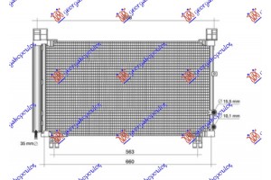 Ψυγειο A/C 2.5 Βενζινη (675x370) (KOYO) Lexus Is Iii 13-16 - 487206400