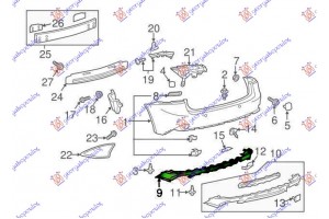 Σποιλερ Προφυλακτηρα Πισω Lexus Is Iii 16-21 - 487306390