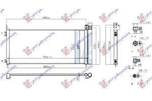 Ψυγειο A/C 2.5 Hybrid (NX300H) Βενζινη (640x285x22) Lexus Nx 14-17 - 488006400