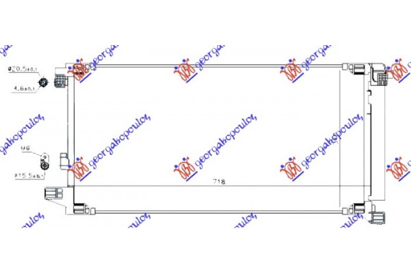 Ψυγειο A/C 2.0 Βενζινη (718x341) (KOYO) Lexus Ux 19- - 489006400