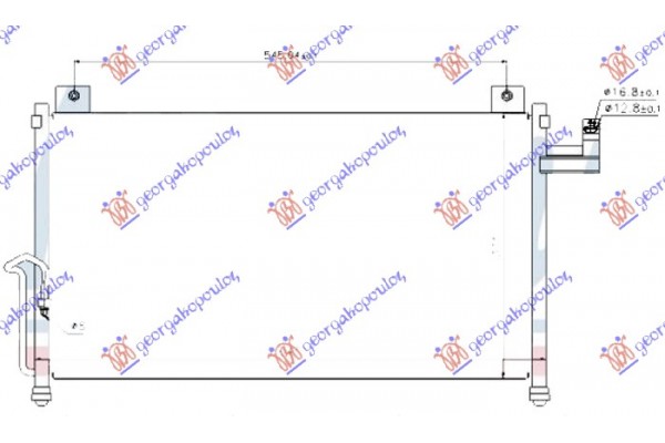 Ψυγειο A/C Για ΌΛΑ Βενζινη (625x360x16) Mazda Premacy 99-04 - 500606400