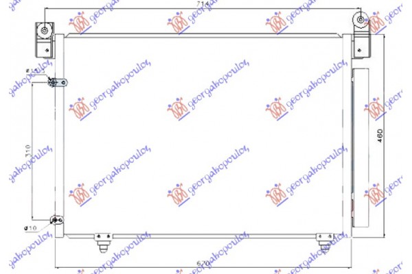 Ψυγειο A/C 2.0-2.3-3.0i Βενζινη - 2.0 Tdi Πετρελαιο (670x460) Mazda Mpv 03-06 - 501406400