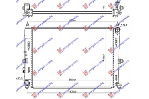 Ψυγειο Νερου 1.5-2.0 Benzinh Mhxaniko (550x400x16) (KOYO) Mazda Miata MX5 15- - 501606300