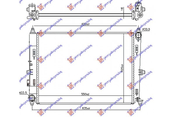 Ψυγειο Νερου 1.5-2.0 Benzinh Mhxaniko (550x400x16) (KOYO) Mazda Miata MX5 15- - 501606300