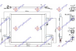 Ψυγειο A/C 1.5-2.0 Βενζινη (465x365x12) Mazda Miata MX5 15- - 501606400