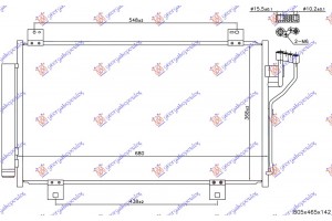 Ψυγειο A/C Για ΌΛΑ Βενζινη (658x368x16) (GAS R134) Mazda 6 16-18 - 503106410