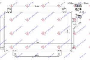 Ψυγειο A/C Για Ολα Βενζινη (658x368x16) (GAS R134) (KOYO) Mazda 6 13-16 - 503006415