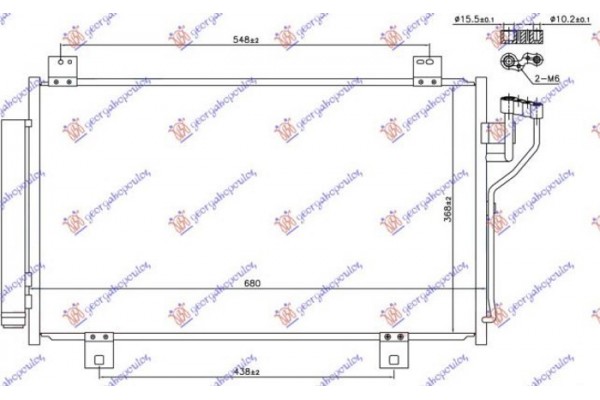 Ψυγειο A/C Για Ολα Βενζινη (658x368x16) (GAS R134) (KOYO) Mazda 6 13-16 - 503006415