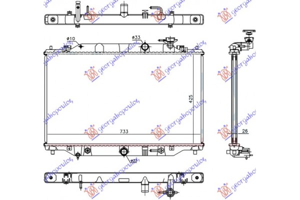 Ψυγειο 2,2 Πετρελαιο (72,8x42,5x27) Μ/Α (KOYO) Mazda CX5 11-17 - 505006310