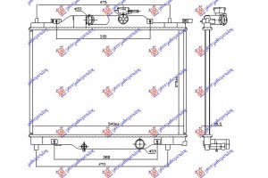 Ψυγειο Νερου 1.5i Βενζινη (375x540x16) (KOYO) Mazda 2 20-22 - 506106300