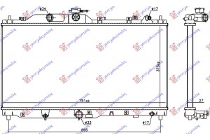 Ψυγειο Νερου 1.5 D Πετρελαιο (375x741x27) Mazda CX3 15-19 - 507006310