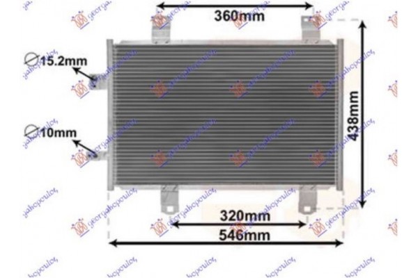 Ψυγειο A/C 1.5 D Πετρελαιο (550x350x12) (KOYO) Mazda 2 14-20 - 506006425