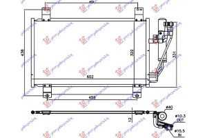 Ψυγειο A/C 1.5iΒΕΝΖΙΝΗ (568x326x12) Mazda 2 14-20 - 506006400