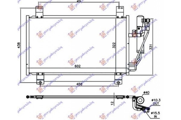 Ψυγειο A/C 2.0i Βενζινη (568x326x12) (KOYO) Mazda CX3 15-19 - 507006405