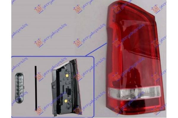 Φανος Πισω (ΜΟΝΗ ΠΟΡΤΑ) Led (Ε) Αριστερα Mercedes Vito (W447) 15- - 526105827