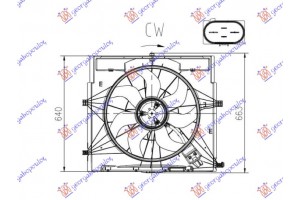 Βεντιλατερ Ψυγειου Κομπλε 2.2 Πετρελαιο (500mm) (4 pins) Mercedes V (W447) 15-20 - 526206450