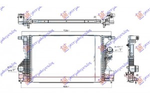 Ψυγειο Intercooler 1.3 ΒΕΝΖΙΝΗ/HYBRID (634x427x30) Mercedes A Class (V177) Sedan 18- - 528406210