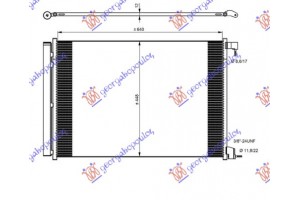Ψυγειο A/C ΒΕΝΖΙΝΗ-ΠΕΤΡΕΛΑΙΟ (640x448x12) R134 Mercedes E Class (C/A238) COUPE/CABRIO 16-20 - 525206400