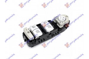 Διακοπτης ΠΑΡΑΘ/ΚΑΘΡ. ΕΜΠ. (Μαυρη βαση/Ασημι μπουτον)(Τετραπλός)(3pin) Αριστερα Mercedes S Class (W222) 13-17 - 530107172