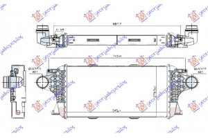 Ψυγειο Intercooler 3.0 Πετρελαιο (545x280x50) Mercedes Gl (X166) 12-15 - 527506200