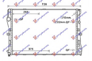 Ψυγειο ΒΕΝΖΙΝΗ-ΠΕΤΡΕΛΑΙΟ ΜΗΧΑΝΙΚΟ-ΑΥΤΟΜΑΤΟ (640x440x26) Mercedes C Class (W205) SDN/S.W. 14-18 - 536106310