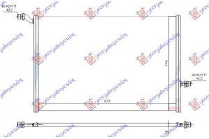 Ψυγειο Βοηθητικο Βενζινη - Πετρελαιο (635x440x16) Mercedes C Class (W205) SDN/S.W. 14-18 - 536106355