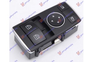 Διακοπτης Παραθυρου /ΚΑΘΡΕΦΤΩΝ Εμπρος ΜΑΥΡΟΣ/ΧΡΩΜΙΟ (Διπλός) (3pin) Αριστερα Mercedes C Class (W204) Coupe 11-15 - 536207172