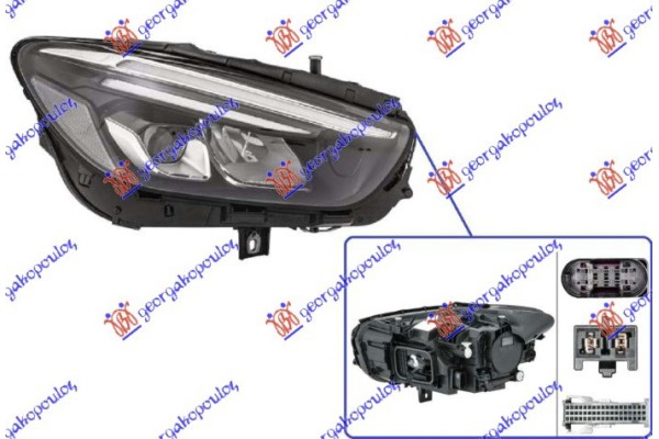 Φανος Εμπρος Full Led (ΧΩΡΙΣ ΛΟΓΟΤΥΠΟ) (HELLA) Δεξια Mercedes B Class (W247) 19- - 538305151