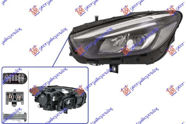 Φανος Εμπρος Full Led (ΧΩΡΙΣ ΛΟΓΟΤΥΠΟ) (HELLA) Αριστερα Mercedes B Class (W247) 19- - 538305152