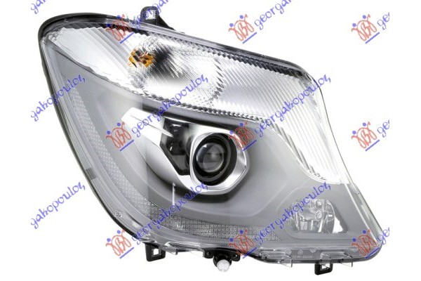 Φανος Εμπρος Bi-XENON Εξυπνο Με Φως Ημερας Led (HELLA) Δεξια Mercedes Sprinter 210-519 (W906) 13-18 - 539005161