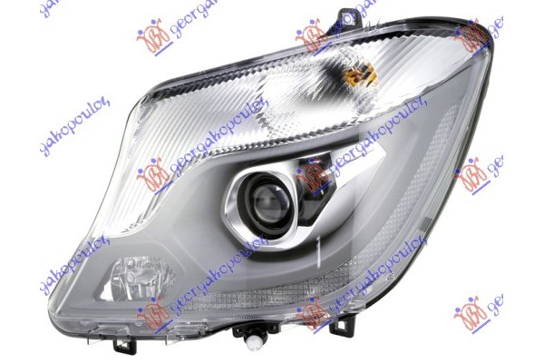 Φανος Εμπρος Bi-XENON Εξυπνο Με Φως Ημερας Led (HELLA) Αριστερα Mercedes Sprinter 210-519 (W906) 13-18 - 539005162