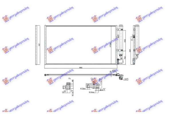 Ψυγειο A/C (890x477x16) Mercedes Sprinter (W907) 18- - 539106410