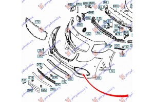 Προφυλακτηρας Εμπρος Βαφομενος (AVANTGARDE) Mercedes E Class (W213) 16-20 - 540103375