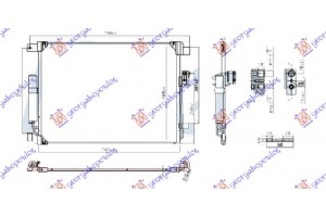 Ψυγειο A/C 2.3 Πετρελαιο (702x488x12) Mercedes P/U X Class (470) 17- - 543006400