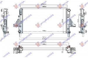 Ψυγειο Νερου 0.7 Βενζινη +/- A/C Μ/Α (530X304) Smart Fortwo Roadster 03-07 - 548906300