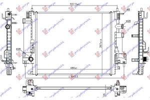 Ψυγειο Νερου 0.9 Turbo / 1.0 12v ΒΕΝΖΙΝΗ-ELECTRIC(480x397x16) Renault Twingo 19- - 668206300