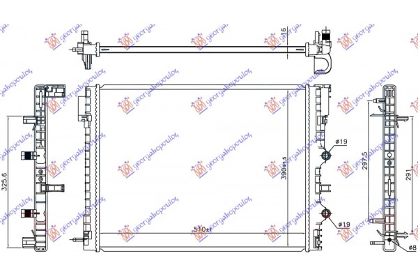 Ψυγειο Βοηθητικο 0.9 Turbo Βενζινη (510x390x16) Smart Fortwo 14- - 549106310