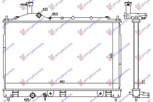 Ψυγειο 2.2 DI-D ΠΕΤΡΕΛ. ΜΗΧΑΝ. (400x683x27) (KOYO) Mitsubishi Outlander 16-20 - 550206310