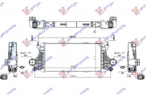 Ψυγειο Intercooler 2.2 Πετρελαιο (545x277x50) Mitsubishi Pajero Pinin 99-07 - 553006210