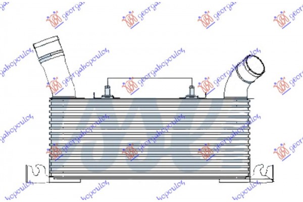 Ψυγειο Intercooler 3.2 Did Πετρελαιο (353x190) (VALEO) Mitsubishi Pajero 07-12 - 554006200